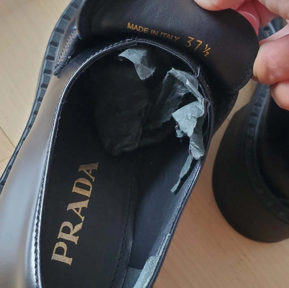 Prada Spazzolato Chunky Black Loafer - Picture 4 of 10
